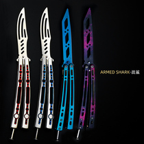 Thorn Shark T46 Butterfly Knife Beginner Butterfly Folding Knife Butterfly Throwing Hand Knife Practice Knife Uncut Butterfly Comb