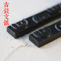 Ancient Qian Wenzhen double-set Japanese cast iron Wenzhen Zhenzhen high-grade study four treasures gifts
