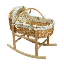 Rattan Shaker bed crib solid wood newborn anti-mosquito sleeping basket baby bed soothing Shaker portable basket