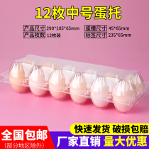 12 Pieces 2X6 Egg Packaging Box Egg Toplastic Transparent Disposable Duck Egg Trays Delight Egg Gift Leather Egg Box