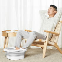 LERAVAN Foot Basin Household Foot Bath Electric Heating Bubble Massage Folding Foot Bath Thermostatic Foot Bath