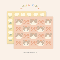 chara original design cartoon cute cat creative girl small tpu plastic mouse pad non-slip