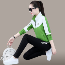 Tide Card CVY Sports Suit Women 2022 Chunqiu New Korean version Collared Long Sleeve Standout Fitness Leisure Two Sets