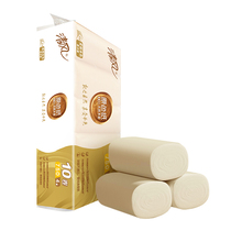 Qingfeng toilet paper primary color Paper 4 layer roll 10 rolls home real Hui packed coreless roll paper toilet paper roll
