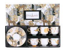 Original design Light luxury concentrated Turkish coffee cups and saucers Luxury English afternoon tea household tea set packaging box