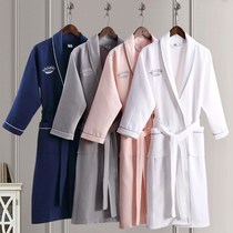 Japan JULIPET five-star hotel bathrobe men and women Summer cotton couple robe long absorbent quick-drying bathrobe