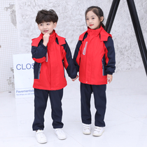 Childrens jackets uniforms spring and autumn suit primary school first grade class uniform kindergarten yuan fu autumn and winter three-piece suit