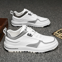 Tide brand small white shoes men 2021 New Korean trend leisure wild trendy shoes White Shoes summer leather flat shoes