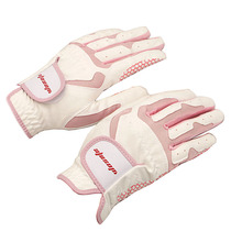 New Golf Gloves Lady Both Hands Wear Resistance and Breakthrough Ultra-fine Fiber Anti-Slide Particle Pink