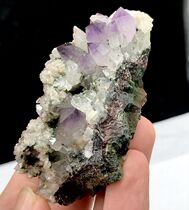Natural Hubei Daye Amethyst raw stone specimen mineral crystal ornamental ore teaching collection sj154