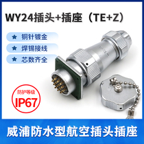 Wippu WEIPU waterproof Aviation plug socket WY24-2 core 3 core 4 core 9 core 10 core 12 core 19 core TE TE KZ
