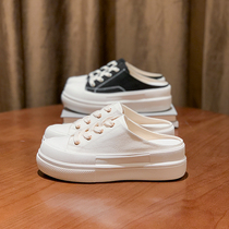 2022 Spring Summer Half slippers women outwear Baotou Lazy Shoes shoes Shoes Tide Shoes Casual Pine Cakes Thick Base Shoes Little White Shoes
