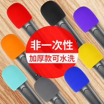 Phone sleeve sponge cover thickened wireless microphone cover silicone protective cover anti-slip ring anti-drop anti-spray cover anti-spray cover wheat cover wheat cover microphone head net cover wind-proof cotton spray cap dust cover ktv disposable