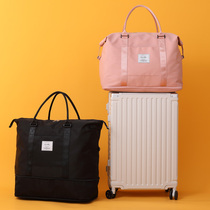 Large capacity portable travel bag expansion luggage bag moving large bag short distance light storage travel bag female waiting bag