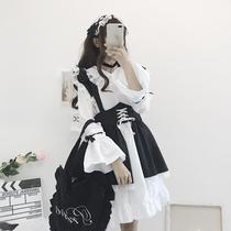 4XL large size maid outfit lolita womens big brother dress black and white Lolita skirt male ladyboy outfit