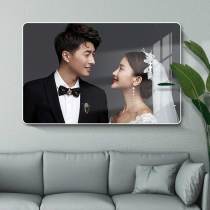 Wedding photo frame photo frame photo enlarged bedside Korean crystal wedding photo hanging wall large size production family photo customization