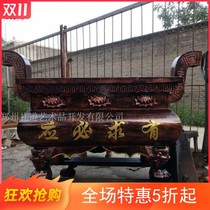 Zhengzhou pig iron temple ancestral hall outdoor burning incense products cast iron incense burner imitation copper effect gilt gold word burning incense with ears