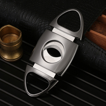 Cigar scissors sharp and incomparable Cigar scissors thickened cigar knife double-edged stainless steel blade cigar clamp tool