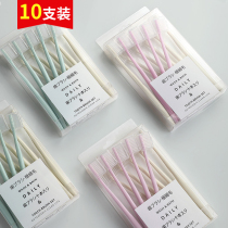 10 toothbrushes family soft hair couples children travel combination set disposable home hospitality Hotel
