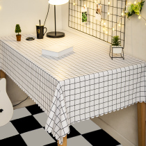 Coffee table tablecloth Waterproof and oil-proof wash-in anti-hot European rectangular ah Nordic pvc table cloth net red ins household