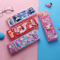 Net red DIY cream glue stationery box material bag handmade children plastic pencil box set homemade pen bag creative