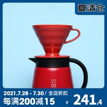 Japan HARIO V60 series vacuum insulated coffee pot Hot and cold hand-brewed coffee sharing pot double stainless steel