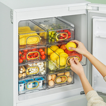  Kawashimaya kitchen refrigerator storage box Drawer type preservation box Food grade food finishing artifact Egg storage box