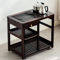Rosewood tea tray mahogany circle chair ebony color tea set set fully automatic one small tea car can be moved