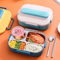 onlycook 304 stainless steel lunch box split lunch box portable tableware with chopsticks Spoon soup bowl single student