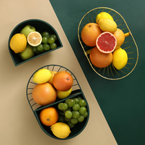 onlycook household wrought iron fruit basket Nordic fruit plate living room fruit basket fruit basket creative snack plate storage