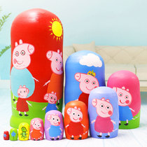 Kit ova Russian sleeve 10 layers of piggy children Puzzle Toys Cute Cartoon Dolls All Handmade Presents