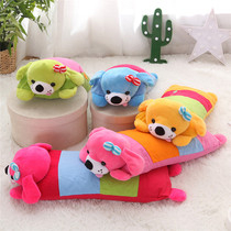 Cartoon Children Pillow Lengthened Dog Head Buckwheat Pillow Core Kid Baby Pure Cotton Pillowcase 1-3-6 Year Old Kindergarten Pillow