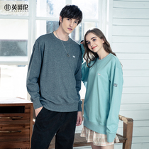 Yingjue Lun 2021 spring new round neck sweater mens fashion brand loose jacket trend couple outfit top