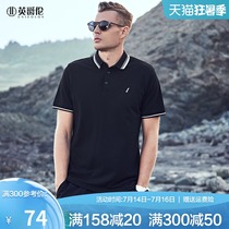 Yingjue Lun summer mens short-sleeved polo shirt Striped embroidery lapel t-shirt Mens Paul business top handsome