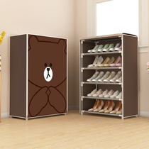 Multi-layer shoe rack simple doorway dustproof storage bedroom household economy steel pipe assembly shoe cabinet dormitory shoe shelf