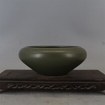 Qing Dynasty Yongzheng Annual Tea End Glaze Washed Antique Antique Antique Porcelain Monoloured Glaze Writing Ornaments Collection