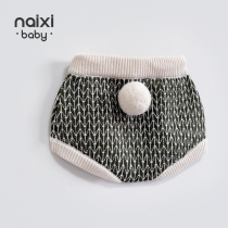 NAIXIBABY | 5 color optional ins baby knit pants jacquard rabbit tail shorts large pp pants