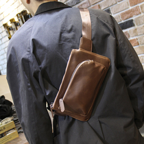 Mens shoulder bag youth trend chest bag mobile phone bag casual shoulder bag 2021 new shoulder bag Tide brand small backpack