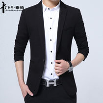 Mens casual suit suit suit Korean slim small suit jacket handsome one-piece thick coat autumn and winter trend