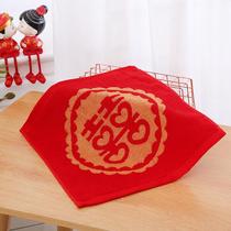 Cotton wedding hespa towel handkerchief red small square scarf return red handkerchief wedding change red scarf cover head