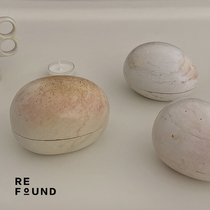 ReFound Africa imported soapstone carved ornaments egg-shaped jewelry storage box in the middle of the natural handmade niche