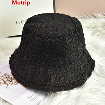 Netred lamb plush fisherman hat of autumn and winter Han edition of the tide of the new warm new warm Japanese pot hat