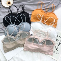 Sports underwear female Korean version of chest wrap bra no steel ring beauty back gathering anti-light sling strap bottoming vest