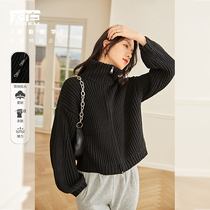 White fashionable European and American style zipper sweater women 2021 Winter new pit texture soft and comfortable outside Cardigan
