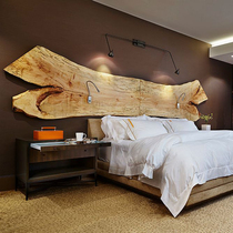 The original pure solid wood near the bed 1 8 m 1 5 meters custom backboard natural side Double Wood