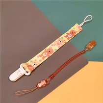 Baby pacifier anti-drop chain toy rope baby anti-drop clip grinding stick neck adjustable lanyard