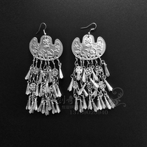 Miao tassel silver earrings earrings pendant cute fashion ear accessories silver earrings ethnic style wild