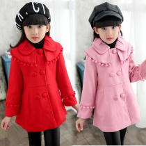 Girl Coat Autumn Winter Dress 5 Ocean Gas 6 Little Girl 8 What To Do 9 Children 10-year-old Winter clip cotton thickened fur coat