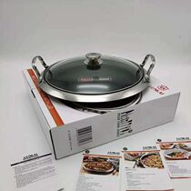 High value export American seafood pot pizza pan frying pan frying pan 304 stainless steel coating