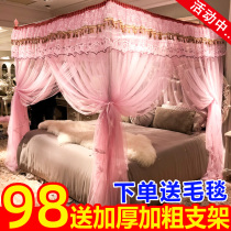 The new net red encryption thickened palace mosquito net 1 5 1 8m2 meter bed 2 2 double household bracket princess grain account